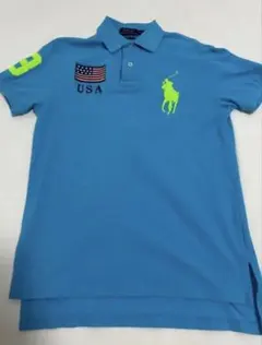 希少　Polo Ralph Lauren 青 ポロシャツ S/P