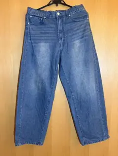 MONO-MART ヴィンテージライクセミワイドバレルシルエットデニムパンツ