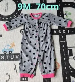 Carter's 星柄ロンパース 長袖 フリース 9m 70cm