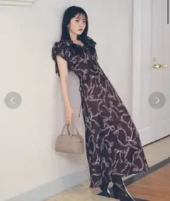 シフォン様専用【新品未使用】OBLI コットンリボンワンピース 0サイズ