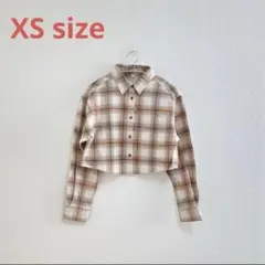 【新品】完売品 GU フランネルショートシャツ XS ブラウン系