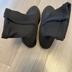 ブラウンストレッチウェッジブーツ