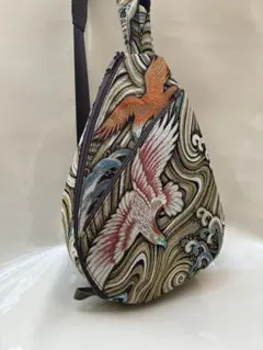 ハンドメイド スマホが入る リュック型ショルダーポーチ 和柄 鯉 魚