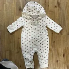 baby GAP 花柄ロンパース フード付き 6-12month