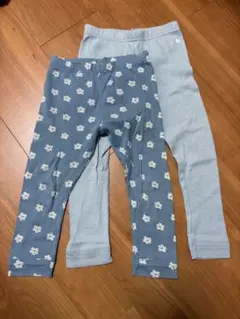 プチバトー95cm 水色 花柄 パンツセット