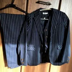 キッズ 礼服 スーツ 150 ネイビー ストライプ