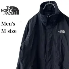 ノースフェイス マウンテンパーカー メンズ M ブラック 刺繍ロゴ ハイベント