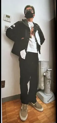 シュプリーム×ノースフェイス S ロゴ コラボマウンテンパーカー 黒 L 最安