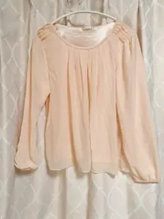 【美品】LIZ LISA リズリサ系長袖ブラウス　秋物秋服ハニーズLサイズピンク