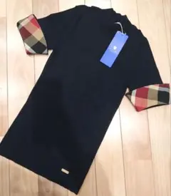 ブルーレーベル　クレストブリッジ　新品　ニット　半袖　チェック　バーバリー