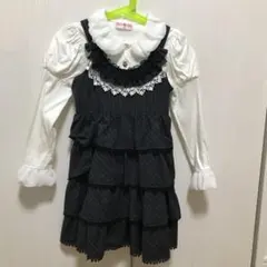 メゾピアノ　白ブラウス　ワンピース　120