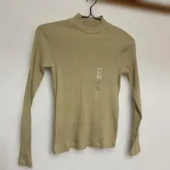 UNIQLO ベージュ リブ編み 長袖トップス S