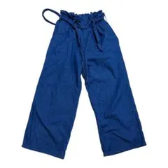 デニムワイドパンツ ガウチョパンツ