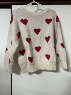 コンゲススロイド　ハート柄ニットセーター 4Y