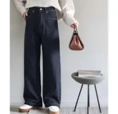 ハイウエスト　ルーズデニム