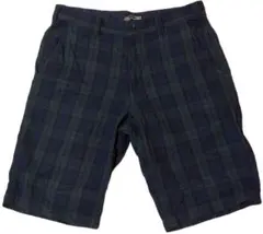 チェック柄ショートパンツ ダークグリーン・ネイビー　ビームス　シティボーイ