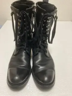 【訳あり安値】TETE HOMME 本革ロング ブーツ　Wジッパー付き