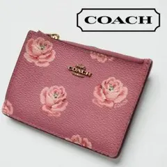 新品・未使用☆COACH　花柄　PVCレザー　コインケース　身分証明用ケース