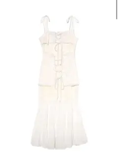 andmary Juni cotton long dress White - メルカリ