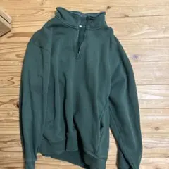GU ハーフジップトレーナー M ダークグリーン