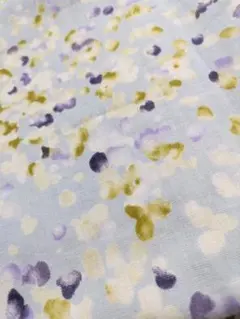 ダブルガーゼ 水彩タッチ ブルー 1ｍ