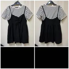 COCOANGEL ボーダーTシャツ キャミソールセット