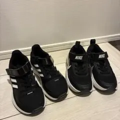NIKE、adidas 17cm キッズスニーカー　2足セット