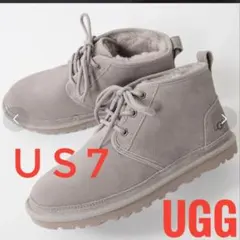 【美品】アグUGG　ニューメルNEUMEL　US7　OYSTER