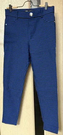 ZARA チェック柄スキニーパンツ