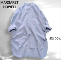 美品♪マーガレットハウエル リネンバンドカラーブラウス 日本製 ベージュ 麻 楽天市場】バンドカラー シャツ（ブランドマーガレットハウエル）の通販