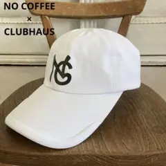 NO COFFEE × CLUBHAUS NO GOLF キャップ ホワイト