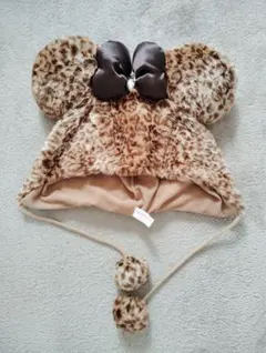 ディズニー　ミニー ファンキャップ　ヒョウ柄