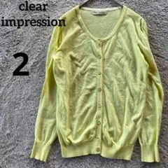 クリアインプレッション　clearー impressionカーディガン　黄色　2のサムネイル
