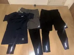 Nike Dri-Fit ハーフパンツ×2 トレーニングタイツ×2 Mサイズ