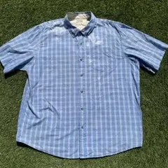 と*ら様 90-00s Wrangler 半袖シャツ XL 青チェック ブリーチ