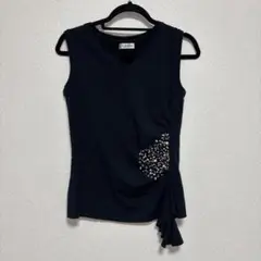 22 OCTOBRE ネイビー ノースリーブトップス　美品