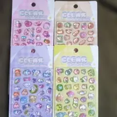 クリアぷくぷくキャンディシール　４種まとめ売り　ボンボンドロップシール