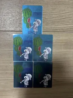 ONE PIECE ルフィ スイカ ステッカー 5枚セット - メルカリ