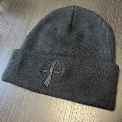 クロムハーツ　クロス刺繍　ブラック　ビーニー