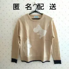 ムーミン セーター ニット ベージ MOOMIN スノークのお嬢さん M