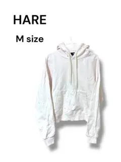 【訳あり】HARE ハレ プルオーバーパーカー ホワイトコットン100%春服のサムネイル
