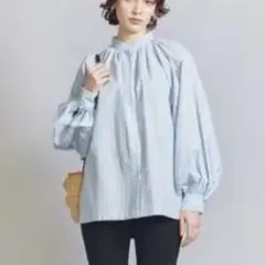 ビューティ＆ユース　タックボリューム ストライプシャツ　アダムエロペ、シップス