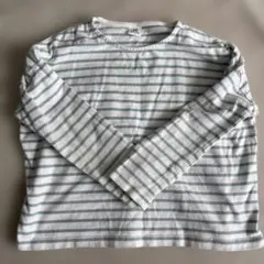 devirock 長袖カットソー ホワイト/ストライプ