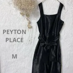 a69【ペイトンプレイス】ブラックドレスワンピース♡肩見せひざ丈♡結婚式パーティ