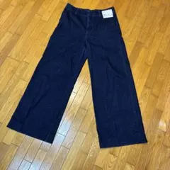 UNIQLO ワイドトラウザージーンズ XL ネイビー