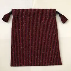 久留米織　巾着　No.11