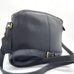 【美品】オールドコーチ　ショルダーバッグ　グラブタンレザー　USA製　濃紺