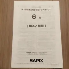 2026年最新】サピックスオープン 6年の人気アイテム - メルカリ