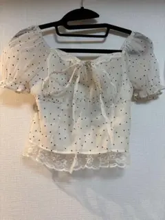 トゥモローランドコレクション シアードットブラウス シルク 透け感 
