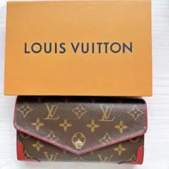 ルイヴィトン ポルトフォイユ サラ レティーロ レッド モノグラム 二つ折り